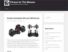 Tablet Screenshot of fitnessforthemasses.com